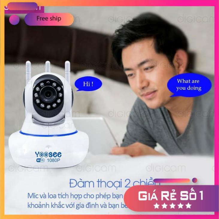 Camera IP YooSee 2.0mpx 1080P | Góc quay 360 độ | Cảm biến hồng ngoại | BigBuy360 - bigbuy360.vn