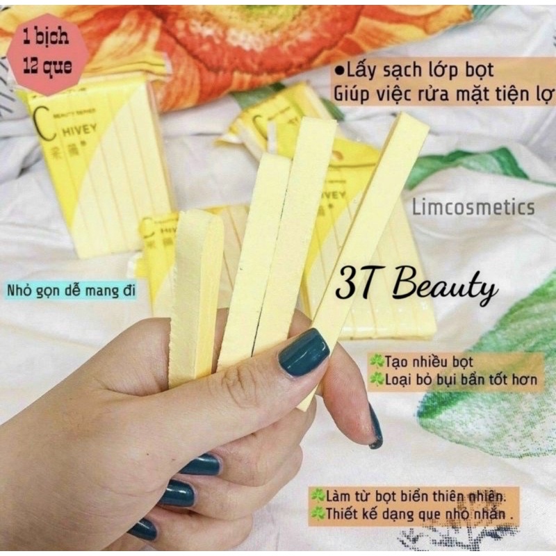 [Túi 12 miếng] Bông nở rửa mặt tẩy trang Chivay