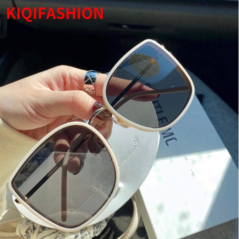 Kính mát gọng vuông bản rộng chống bức xạ phong cách Hàn Quốc cổ điển thời trang