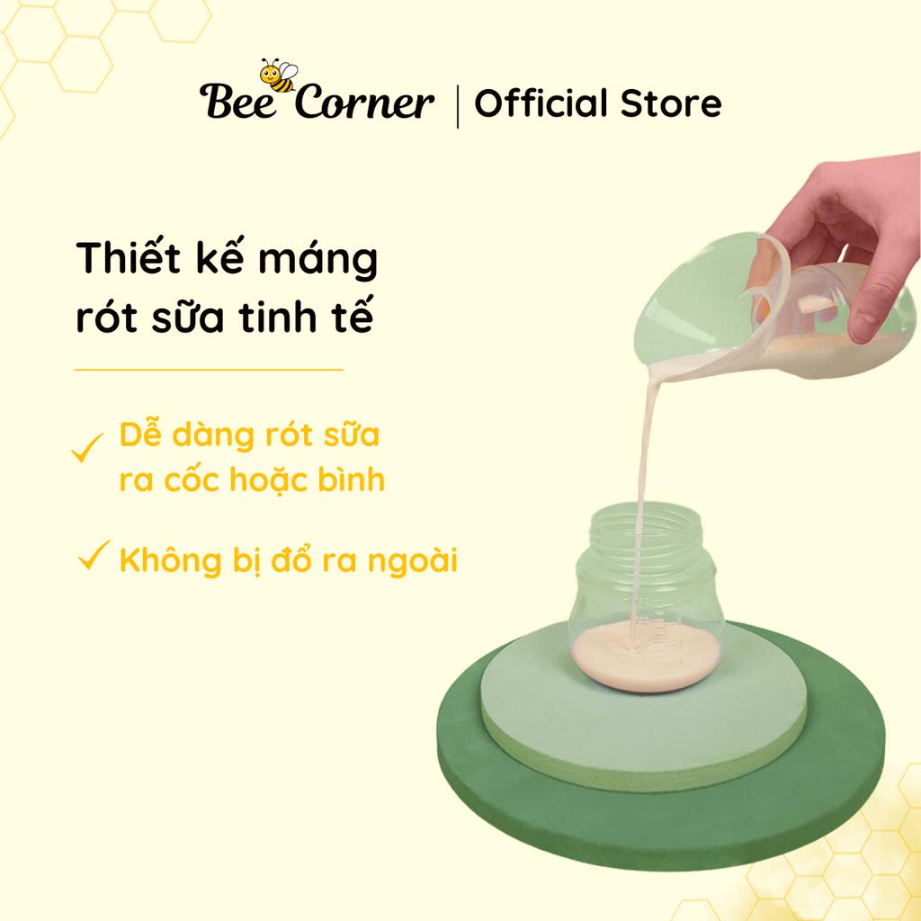 Cốc Hứng Sữa, Phễu Hứng Sữa, Hút Sữa Rảnh Tay Sillicon Kèm Nắp Đậy Beecorner