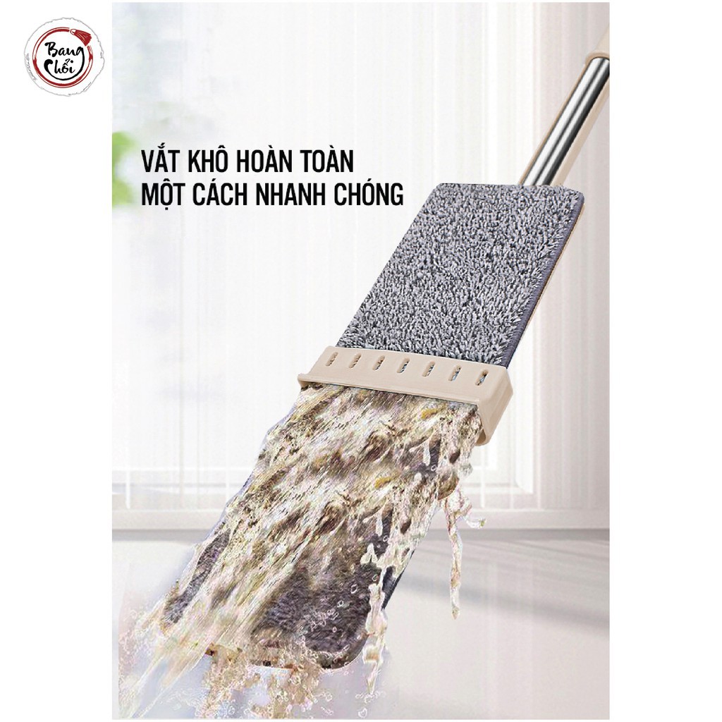 Cây lau nhà tự vắt thông minh spin tặng 1 bông lau CLN-M1