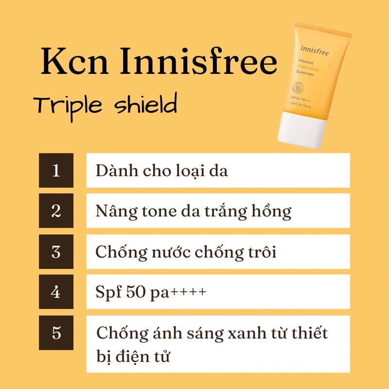 Kem Chống Nắng INNISFREE PERFECT UV PROTECTION CREAM - TRIPLE CARE - BONBONCOSMETIC