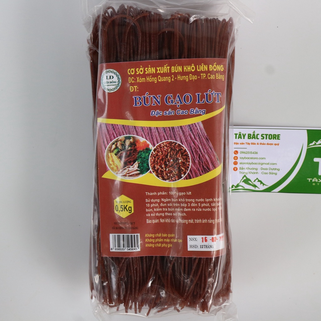 Bún Khô Cao Bằng Túi 500G (Phở Khô Liên Đồng) Bún Cao Tuyền Bún Dai Ngon