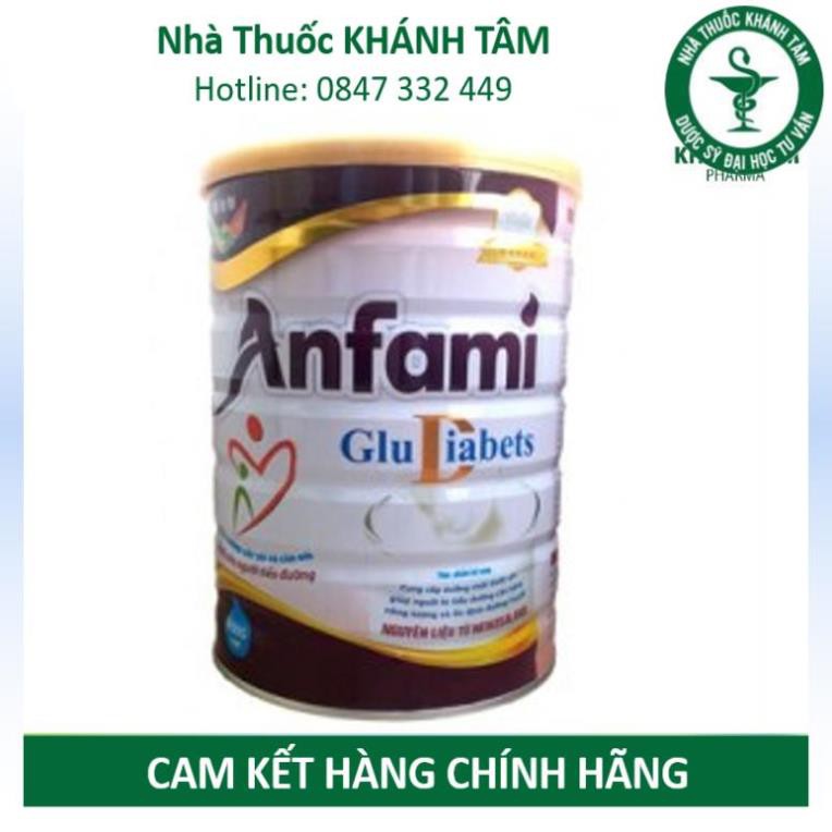 Sữa tiểu đường Anfami GluDiabets 900g - Sữa bột không đường Anfami Glu Diabet! ! !