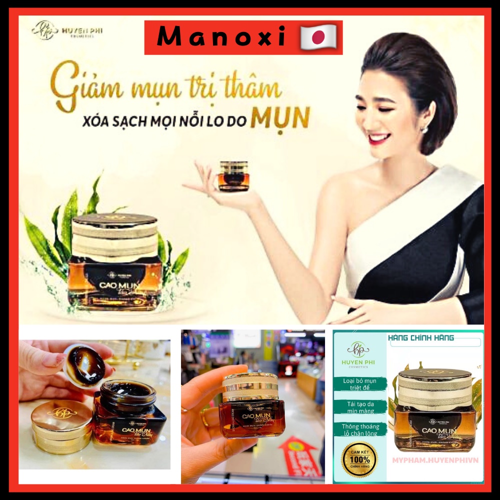 Cao mụn tảo nâu, cao mụn tảo nâu Huyền Phi công dụng tiêu mụn giảm thâm ngừa sẹo 100% thiên nhiên MINOXI