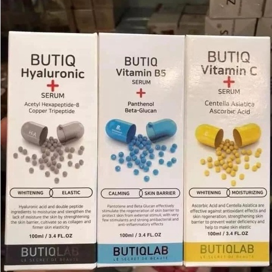 Serum Vitamin B5 BUTIQ 100ml Phục Hồi Da Căng Bong Trắng Sáng - Xuất Sứ Hàn Quốc Chính Hãng