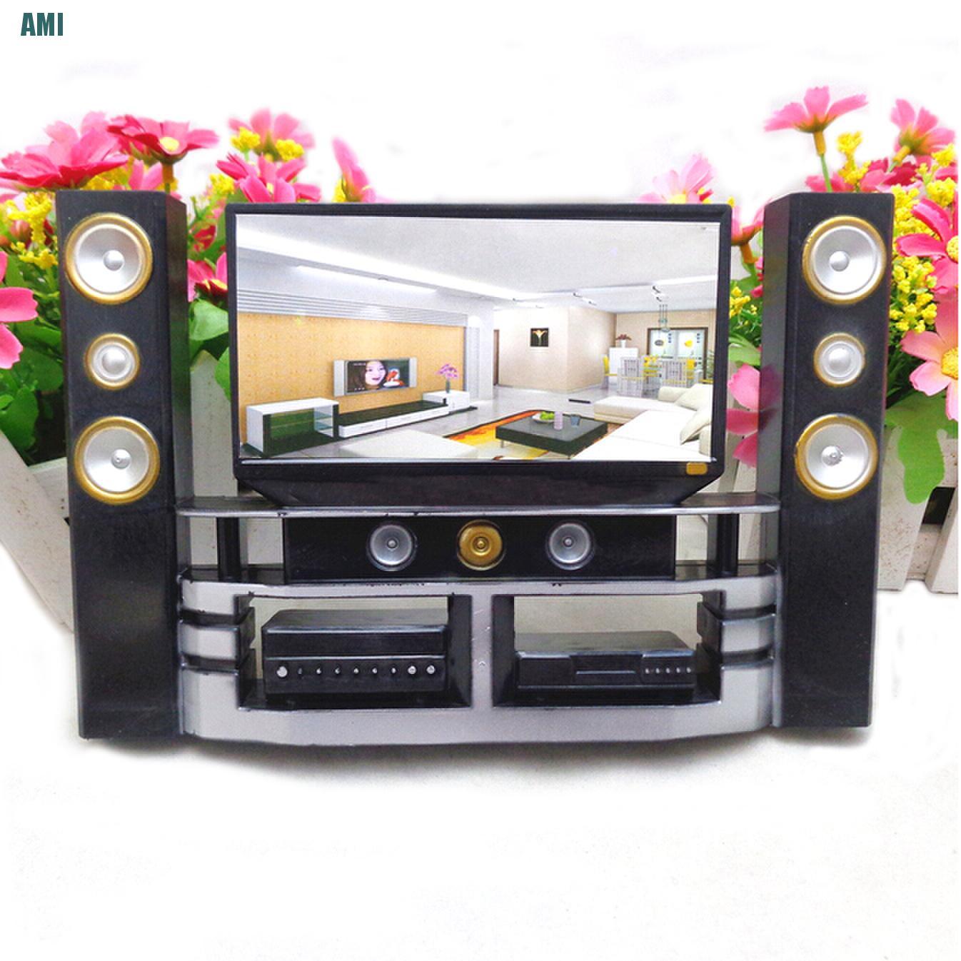 1 Mô Hình Tv Mini Hi-Fi Tỉ Lệ 1: 6 Cho Nhà Búp Bê