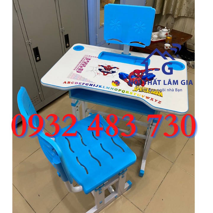 Bàn học sinh tăng giảm chiều cao chống gù - chống cận màu xanh dương