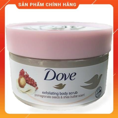 Tẩy Da Chết Dove Exfoliating Body Scrub Lựu và bơ hạt mỡ