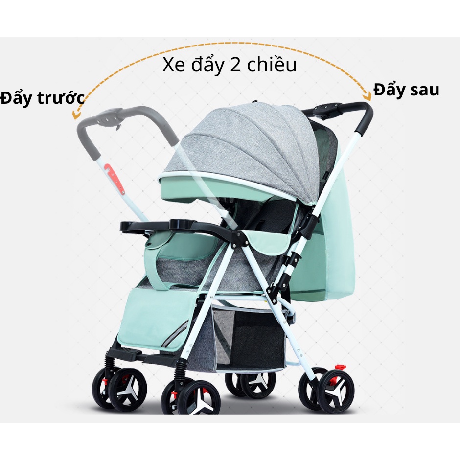 Xe đẩy cho bé du lịch, xe đẩy gấp gọn 2 chiều cho bé thiết kế hình tai thỏ dễ thương-My.Baby.Offcial