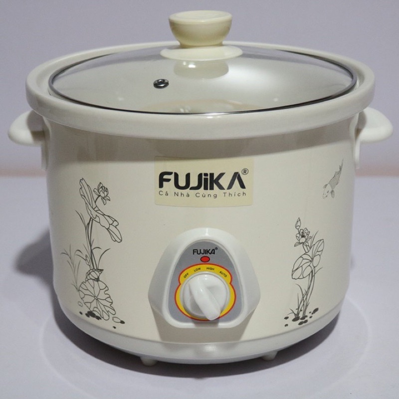 Nồi kho cá - nồi hầm cháo chậm - nồi đa năng Fujika loại 1.5lít và 2.5lít