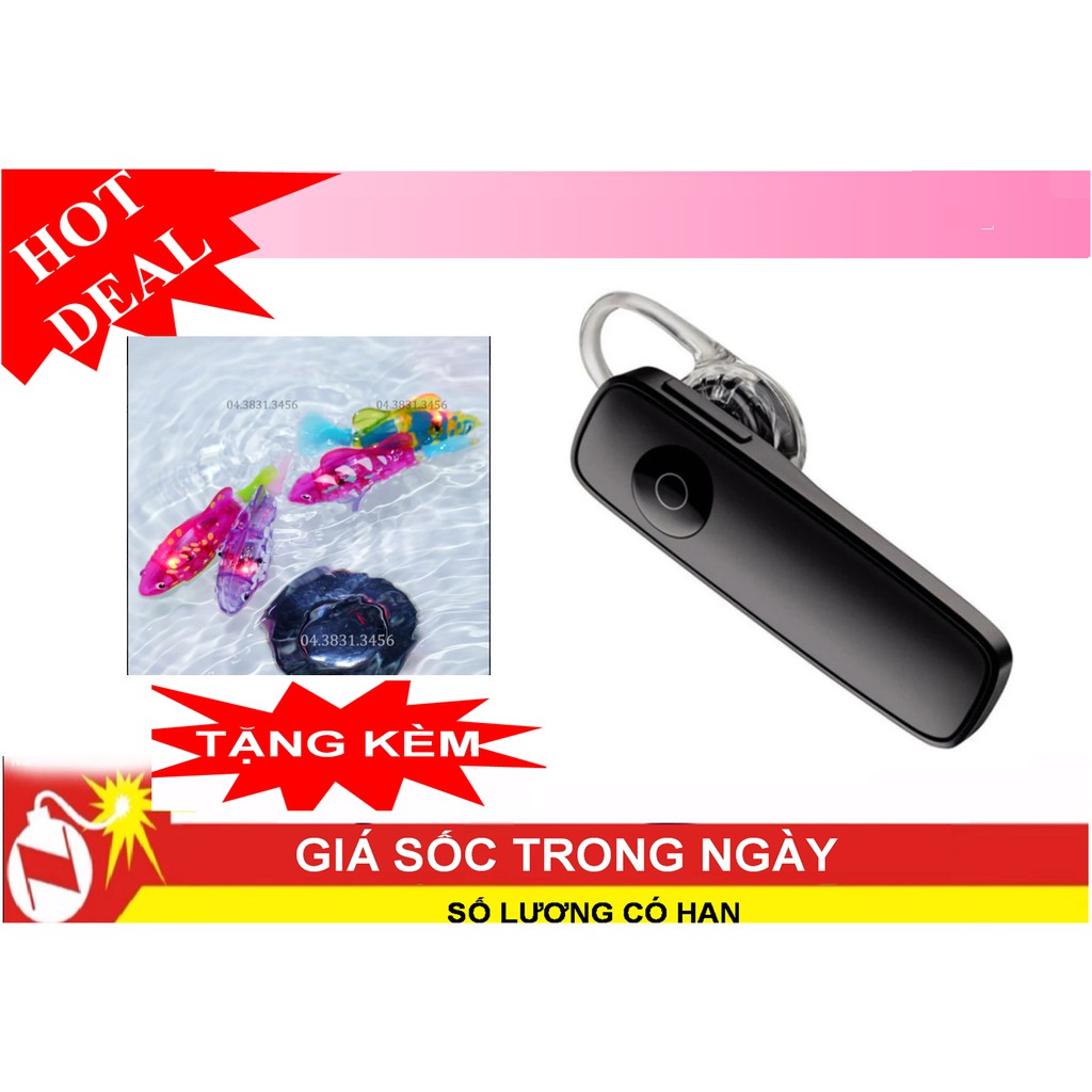 Tai nghe đen tặng cá rtobot tự bơi