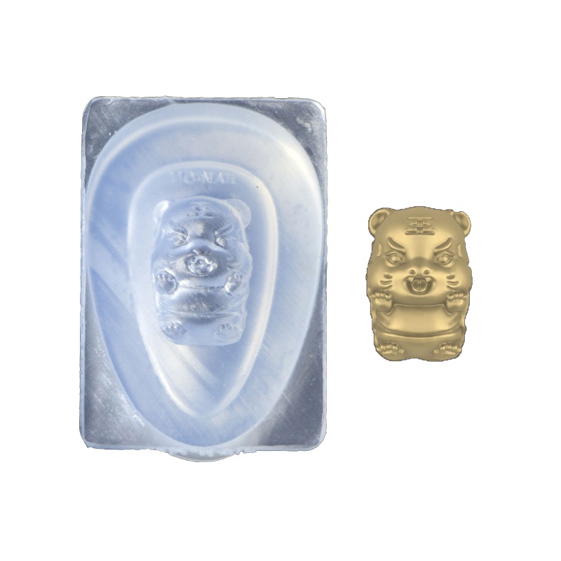 Khuôn Silicone Hình Gấu 3D Dùng Trang Trí Móng Nghệ Thuật DIY