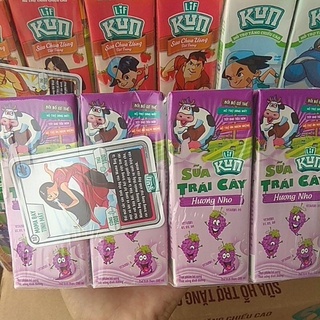 Lốc 4 hộp sữa Kun 180ml