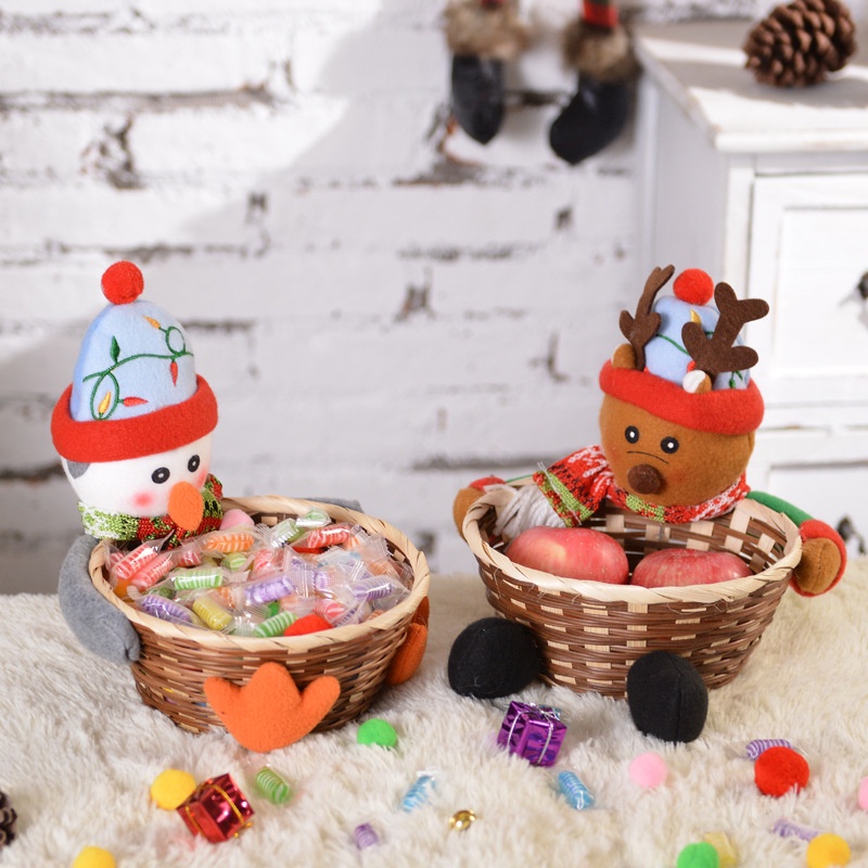 Giỏ Đựng Thức Ăn / Kẹo Hình Ông Già Noel / Người Tuyết Sáng Tạo