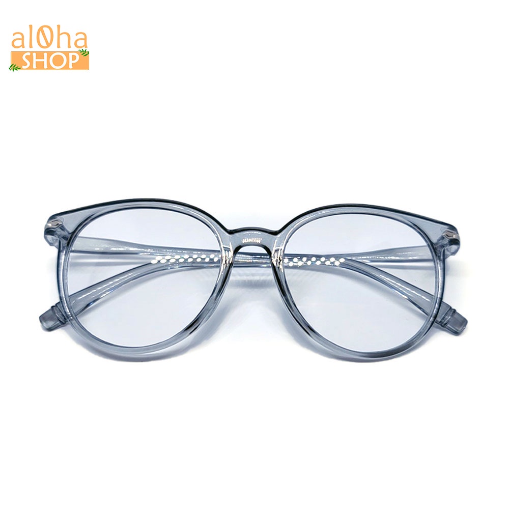 Mắt kính thời trang chống tia bức xạ UV, chống bụi gọng nhựa tròn K012 unisex nam nữ - al0ha Shop