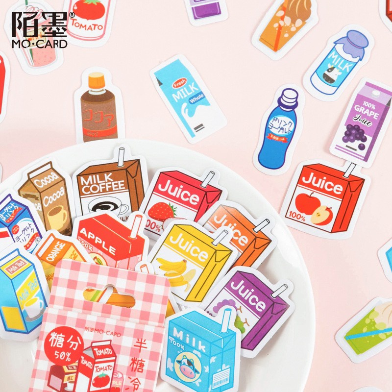 Bộ Sticker / Hình dán Hình Các loại Nước giải khát (45 Hình)
