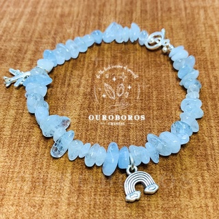 Vòng tay đá thiên nhiên Aquamarine