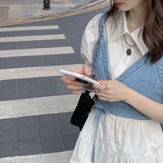[Order] Set váy kèm yếm denim ulzzang