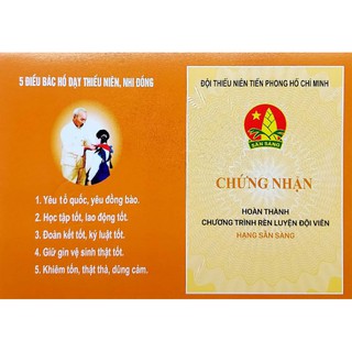 Giấy Chứng Nhận Hoàn Thành Chương Trình Rèn Luyện Đội Viên, Hạng Sẵn Sàng[ số lượng 100 tờ ]