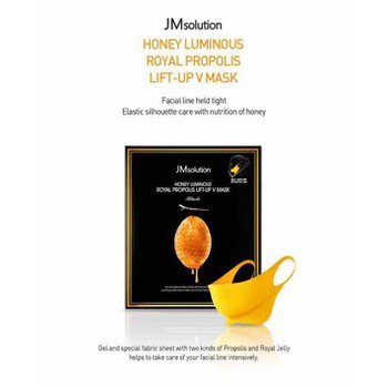 (Hộp 10 miếng) Mặt nạ nâng cơ JM Solution Honey Luminous Propolis Lift Up V Mask