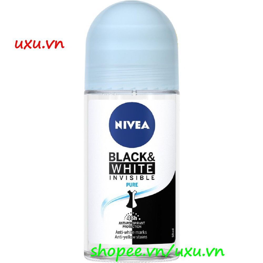 Lăn Khử Mùi Nữ 50Ml Nivea Ngăn Vệt Ố Vàng (Black & White), Với uxu.vn Tất Cả Là Chính Hãng.