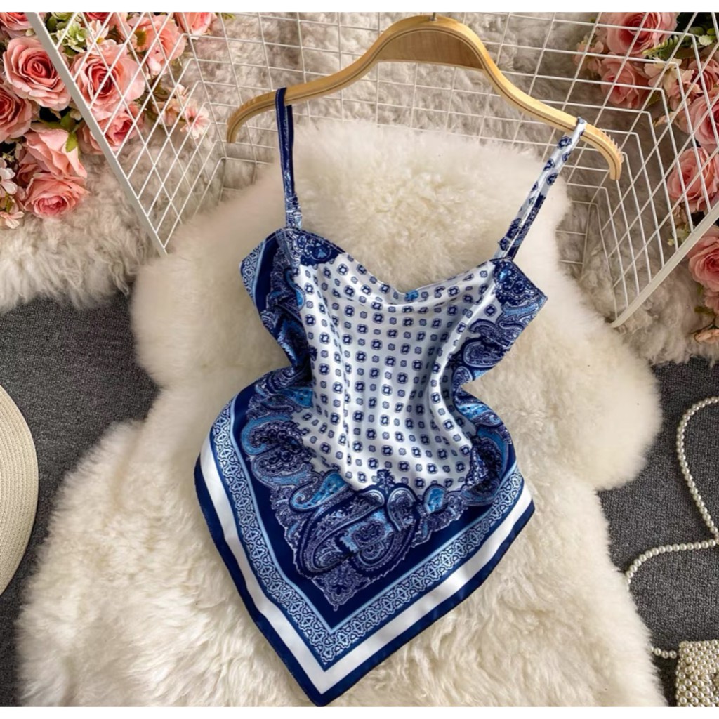 🔴Áo Yếm Nữ 2 Dây Họa Tiết , Áo yếm Hai Dây Lụa Cao Cấp 2 lơp Chuẩn DángTừ 38kg - 63kg tại LYC-STORE | BigBuy360 - bigbuy360.vn