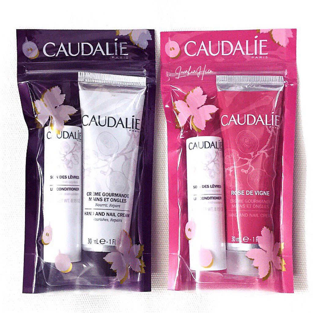 SET KEM DƯỠNG DA TAY CAUDALIE HAND & NAIL CREAM VÀ SON DƯỠNG MÔI CAUDALIE LIP CONDITIONER