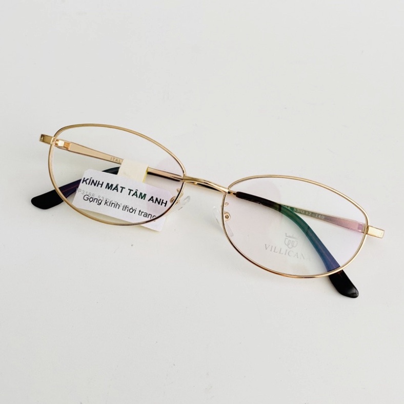 Gọng kính kim loại mắt tròn NỮ Vilicana lắp kính cận - viễn - LOẠN theo yêu cầu