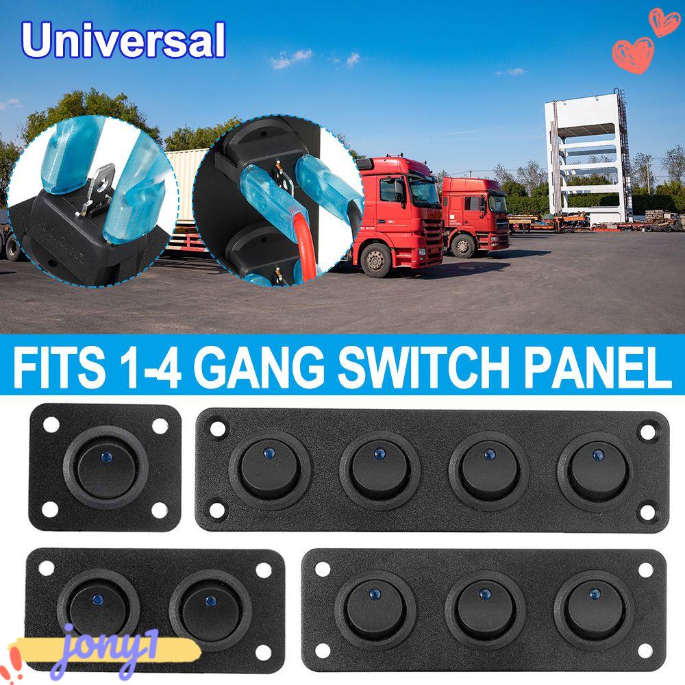 Bảng Công Tắc Điều Khiển Bật / Tắt 1 / 2 / 3 / 4 Gang 3 Pin Cho Xe Hơi / Tàu Thuyền