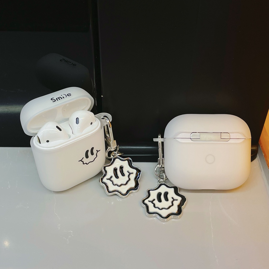 Vỏ Bảo Vệ Hộp Sạc Tai Nghe AirPods3 Pro AirPods3 Họa Tiết Mặt Cười Dễ Thương 2021 Thời Trang