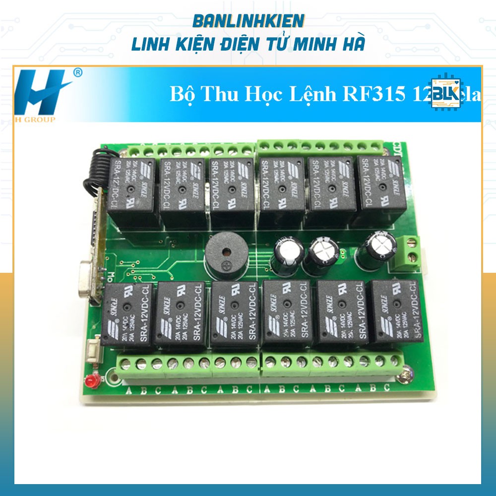 Bộ Thu Học Lệnh RF315 12 Relay