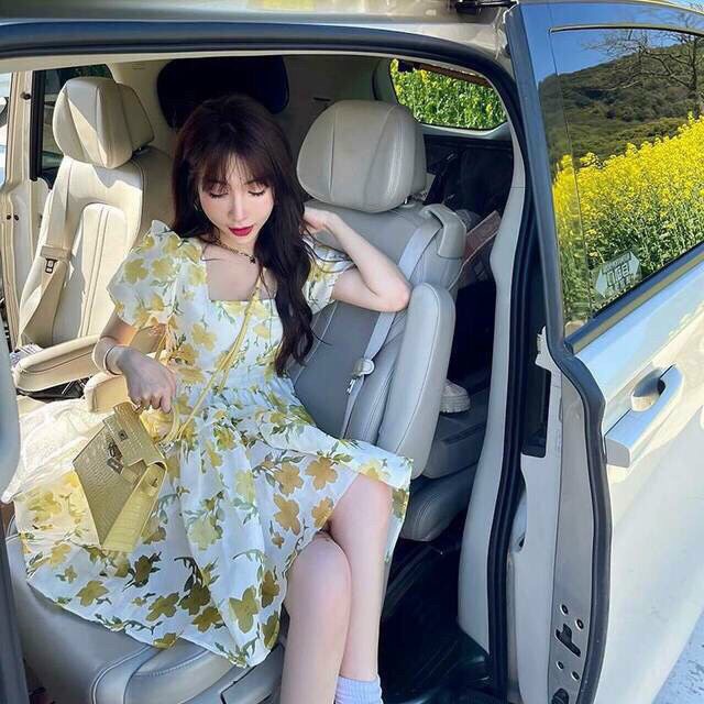 Đầm T.O.P.S.H.O.P Hoa Vàng - Hàng xuất dư 100%