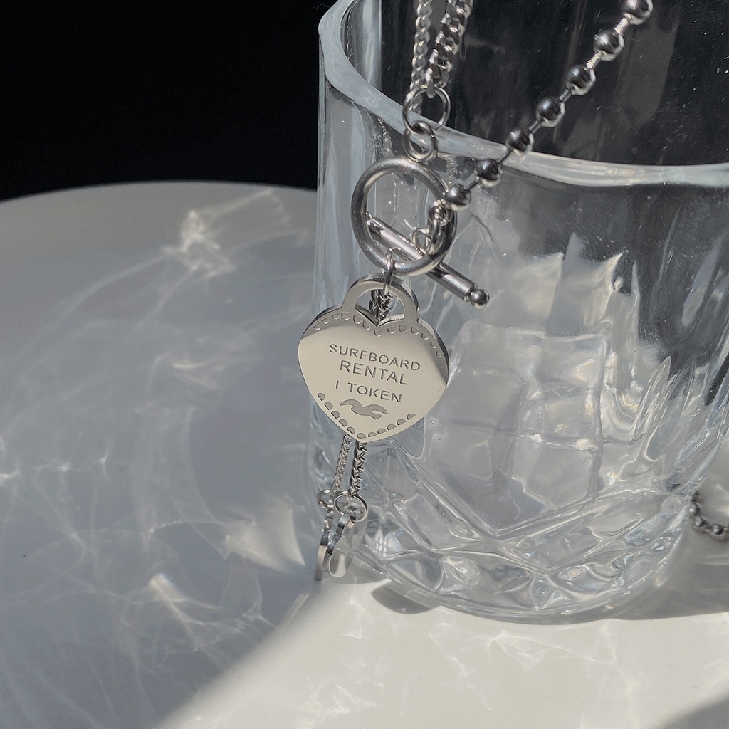 Dây Chuyền Bằng Thép Titan Mặt Chữ Love Phong Cách Hàn Quốc Thời Trang Thu Đông 22758