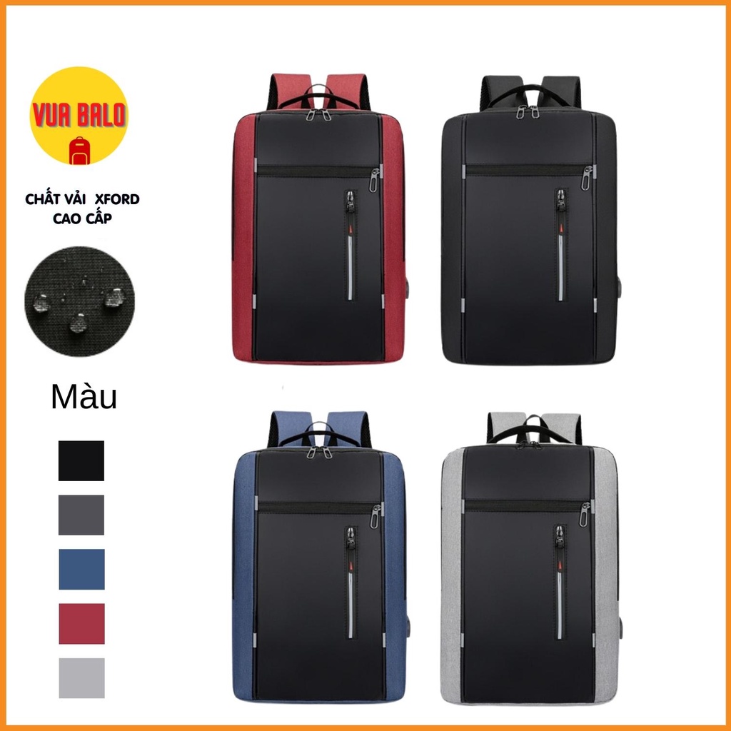 Balo laptop Nam Nữ 15 6 inch chống sốc có cổng USB, túi đựng máy tính rẻ đẹp thời trang sang trọng VBL
