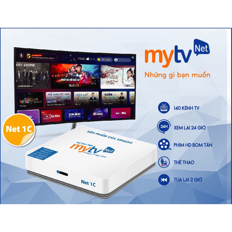 ANDROID MYTV NET 1C RAM 2G ROM 16G MẪU MỚI NHẤT 2022 ANDROID 9.0, bảo hành chính hãng 12 tháng