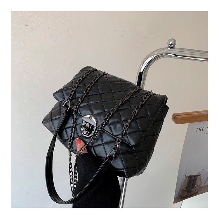 Túi Đeo Vai Hình Vuông Màu Trơn Phong Cách Phương Tây Cổ Điển 2022