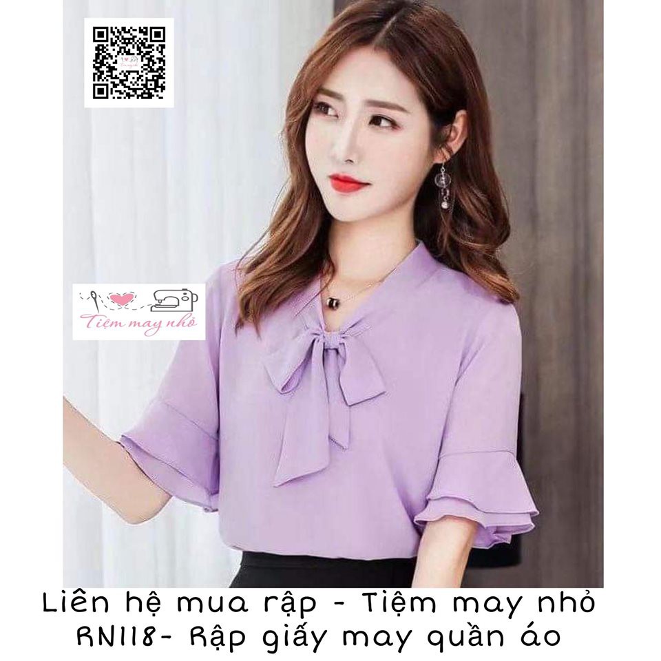 RN118_Rập giấy may áo tay loe nữ