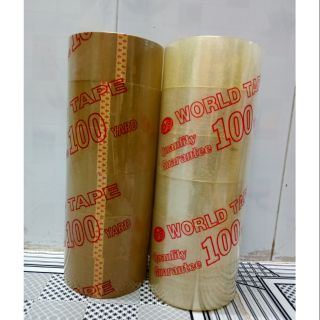 Băng keo trong/đục 100y (6 cuộn/cây)