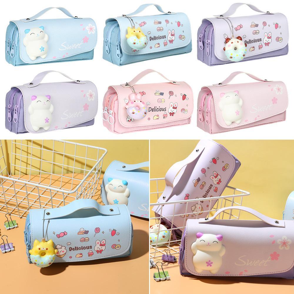 CLEVER Túi Đựng Bút Họa Tiết Mèo Dễ Thương Xinh Xắn