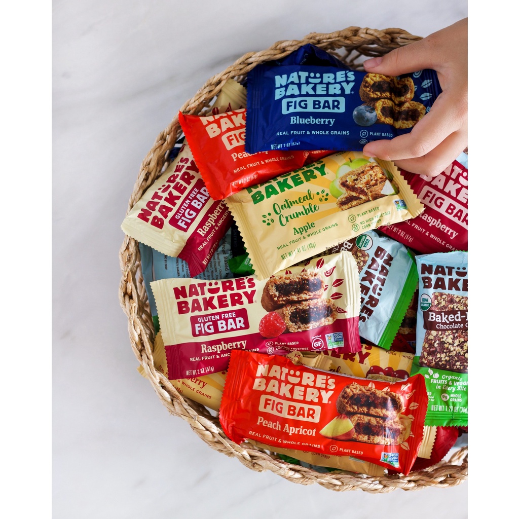 Bánh Nature's Bakery vị Brownie, Raspberry Fig, Blueberry, Strawberry gói 40-57g - USA/ Brownie Bar/ Whole Grains