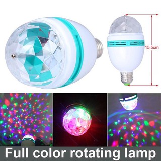 Đèn led quả cầu 3w xoay pha lê 7 màu đui E27 dùng làm đèn trang trí, phòng hát, shopxuka247
