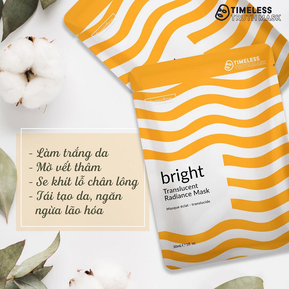 Mặt nạ sợi tơ siêu nhẹ làm trắng da, bổ sung collagen Timeless Truth Mask Superfine Bright (30ml x 5 miếng)