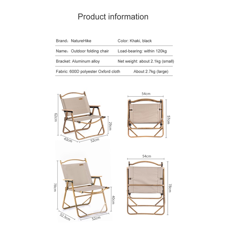 Ghế Gấp Dã Ngoại Naturehike MW02 Khung Nhôm NH19Y002-D