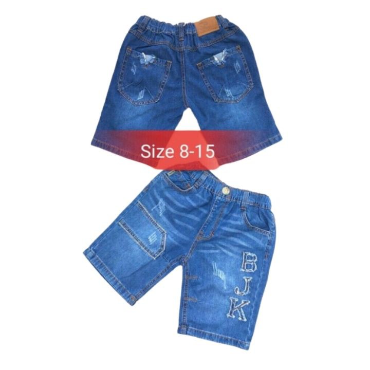 Quần jeans bé trai - chữ BJK-23-25kg - quần lưng thun thoải mái cho bé -Tomchuakids