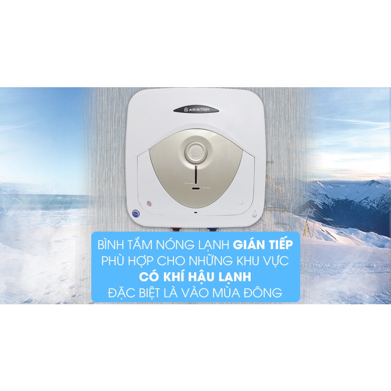 Bình nóng lạnh Ariton 15L- model Ariston AN 15 RS bình vuông,chống giặt, thiết kế sang trọng
