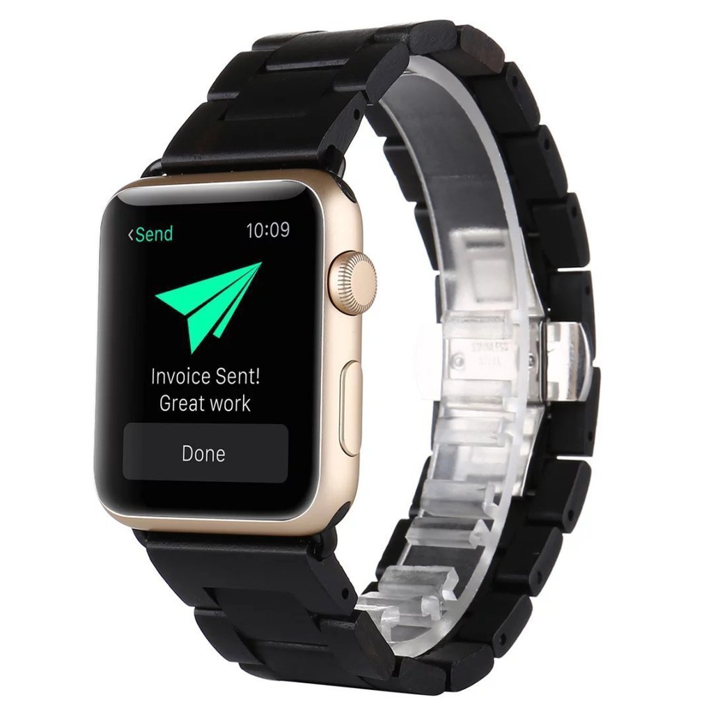 Dây Đeo Bằng Gỗ Cho Apple Watch Chiều Dài 38Mm / 42Mm 3 / 2 / 1