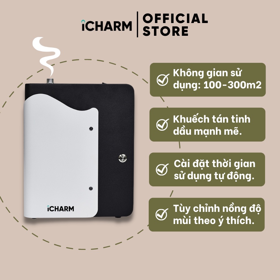 Máy khuếch tán tinh dầu công nghiệp, tạo mùi thơm khách sạn, cửa hàng, spa iCHARM i120