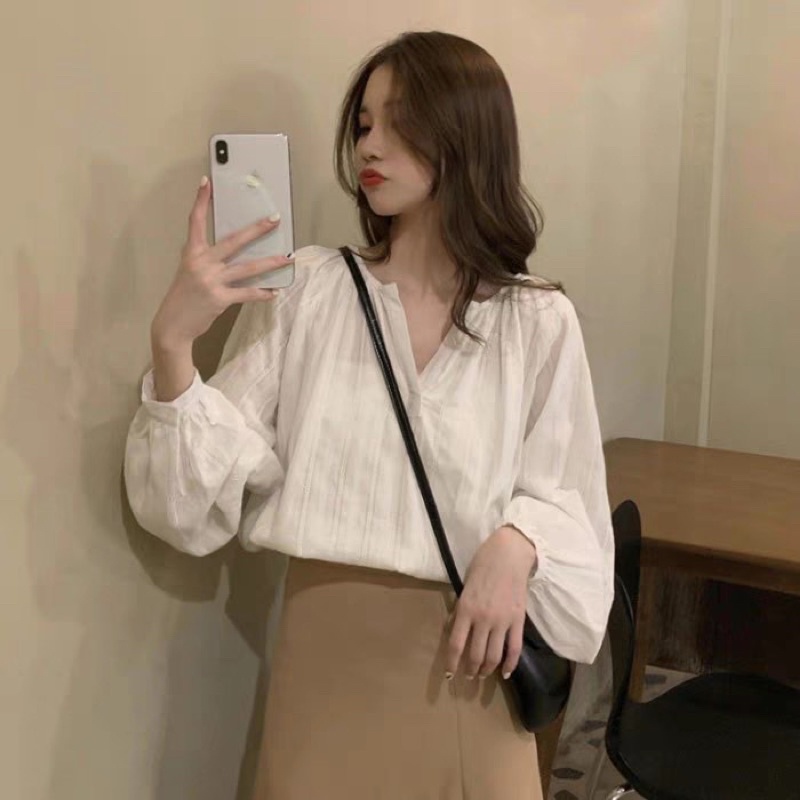 Áo bbd form rộng cổ tròn xẻ A2183 SUSTORE