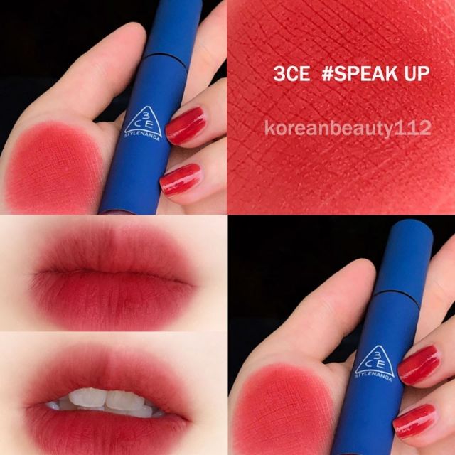 3CE Son Kem Speak Up Vỏ Xanh - Classic Blue Hot trend 2020 SẴN 3 MÀU MỚI NHÁT(100% CHÍNH HÃNG CHECK CODE)